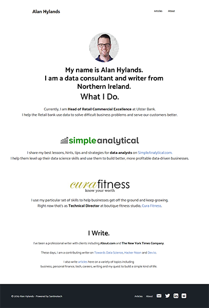 AlanHylands.com on Wordpress