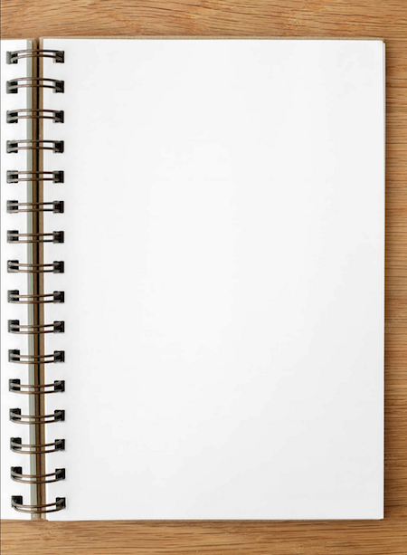 Blank notebook page