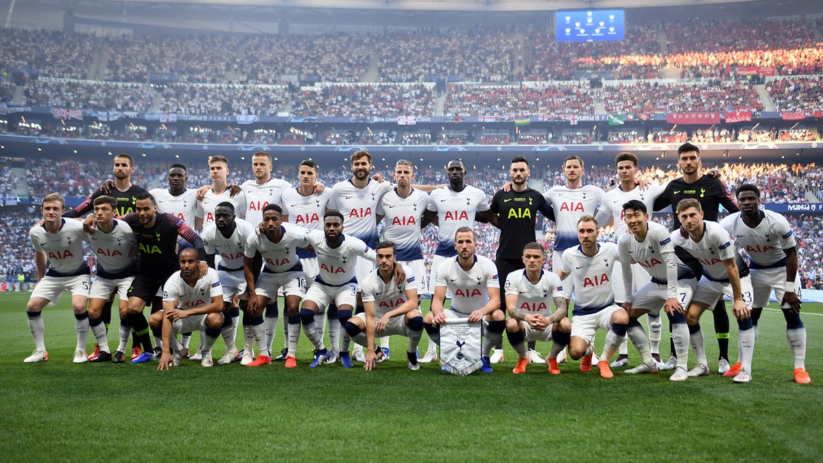Tottenham Hotspur squad before Champions League Final 2019